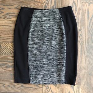 Black and Grey Pencil Skirt
